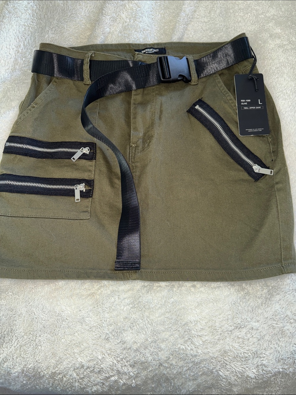 American Bazi green twill skirt